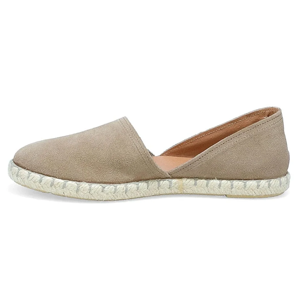 Miz Mooz Carmena‎ Flats Size 9.5 Tan Real Suede Made in Spain Espadrille Slip On